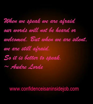 Inspirational and motivational quote - Audre Lorde