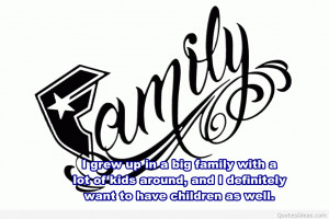 Famous family logo with quote