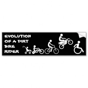 Evolution Of A Rider Dirt Bike Motocross Bumper St Bumper Sticker