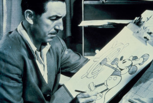 Walt Disney's second-grade school desk, complete with his doodle ...