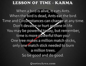 LESSON OF TIME – KARMA