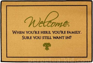 Funny welcome mat