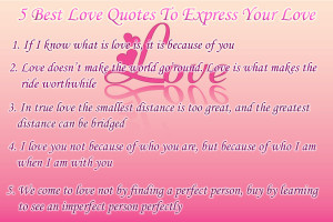 Love U: 5 Best Love Quotes To Express Your Love