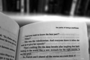 perks of being a wallflower book cover. I read a little bit of 