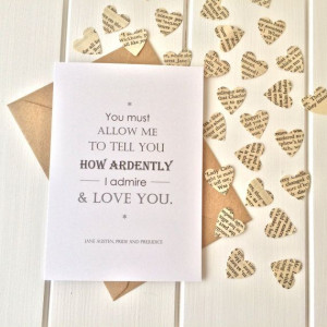 Pride And Prejudice Valentine's Card by LiteraryEmporium on Etsy, £3 ...
