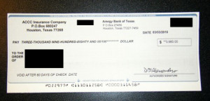 What a fake lottery check cashing scam looks like