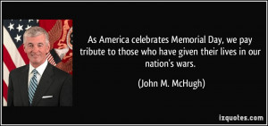 As America celebrates Memorial Day, we pay tribute to those who have ...