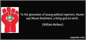 To the generation of young political reporters, Hunter was Mount ...