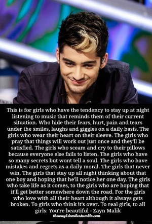 Zayn malik, quotes, sayings, about girls, long quote