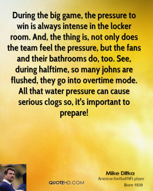 During the big game, the pressure to win is always intense in the ...