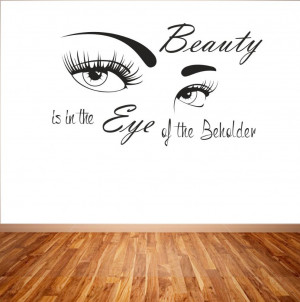 beauty in the eye of the beholder vinyl wall quote for home china