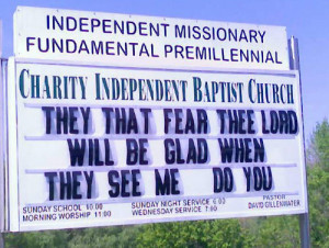 church sign fear thee lord