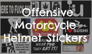 Offensive Motorcycle Helmet Stickers