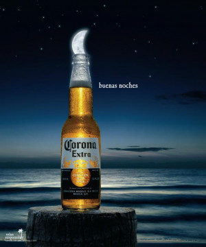 Corona - Beach, Buenas Noches publicidad minimalista alcohol