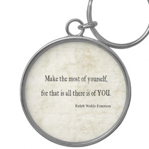 Vintage Emerson Inspirational Quote Keychains