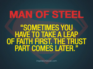 Sometimes You Have To Take A Leap Of Faith First. The Trust Part Comes ...