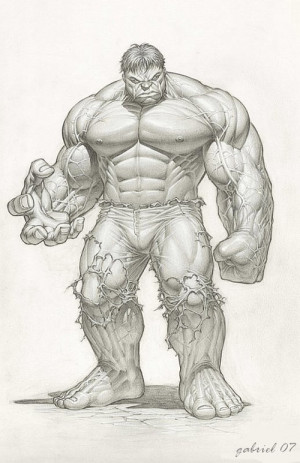 How to draw Hulk step by step