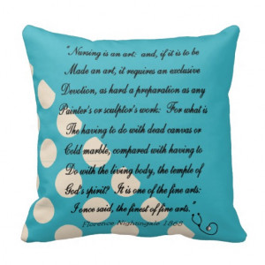 Nurse Graduation Pillow Florence Nightingale Quote