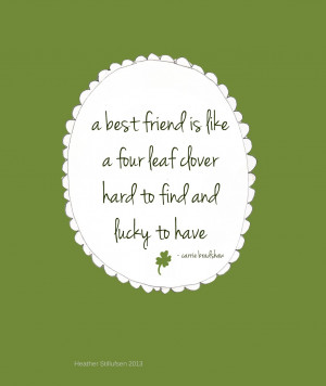 best friend like four leaf clover best friend is like a four leaf ...