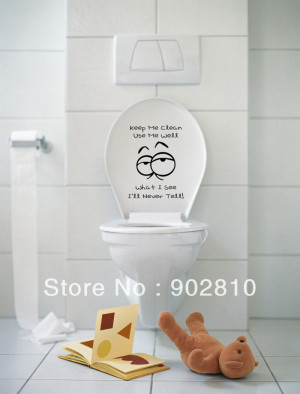 ... Toilet Bathroom word saying Vinyl Decal Sticker Decor(China (Mainland