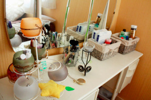 My vanity table my mum gave me a year ago, it’s so girly and white ...