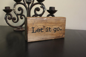 Wooden Quote Block, custom decor block, stained, rustic, quote 