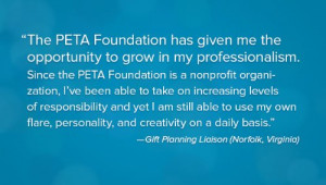 Work at PETA or the PETA Foundation