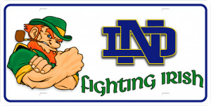 Notre Dame Fighting Irish License Plate, Notre Dame Fighting Irish ...