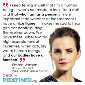 ... quote from the ever-beautiful and brainy Emma Watson (Hermione