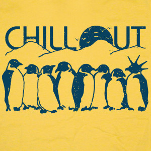 PENGUIN T SHIRT FUNNY TEES CHILL OUT TEE