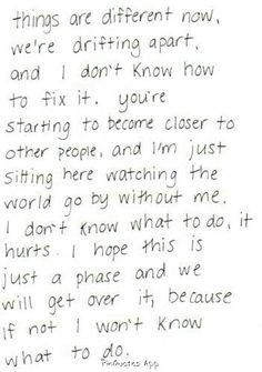 Drifting Apart Love Quotes. QuotesGram