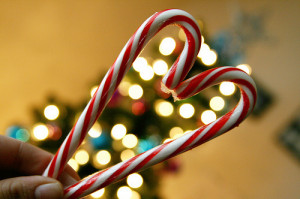 candy, candy canes, christmas, cute, focus, heart, love, photography ...