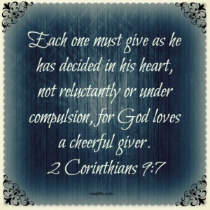 Corinthians 9:7 Holiness: Obeying God's Commands