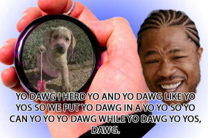 yo dawg i herd yo and yo dawg like yo yos so we put yo dawg in a yo yo ...