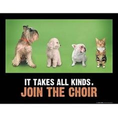 CHOIR. . . IT TAKES ALL KINDS Poster - music in motion More