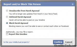 Blocking vs Unfriending Users on Facebook