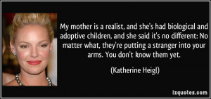 biological and adoptive children, and she said it's no different: No ...