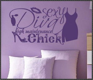 Vinyl Wall Quote Word Collage Diva Woman