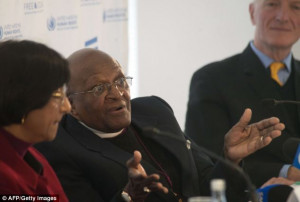 The charismatic archbishop, 81, shared a platform with the openly gay ...
