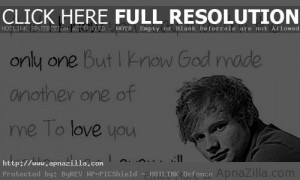 Image) Singer Ed Sheeran Nice Quotes and Sayings Relationships ...