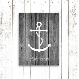 Anchor Art Print Printable Quote Wood Art by MooseberryPrintables, $5 ...