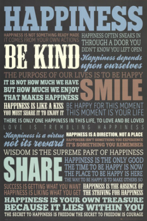Happiness Quotes Motivational Poster Poster