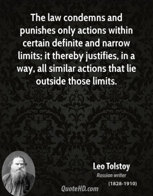 The law condemns and punishes only actions within certain definite and ...