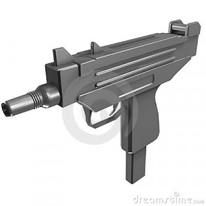 UZI Submachine Gun- illustration from online game In Nomine Credimus