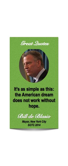 Bill De Blasio, Mayor of New York