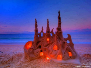 Amazing Sand Art At Night