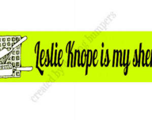 Leslie Knope Bumper Sticker, Park a nd Rec Sticker ...
