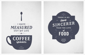 Coffee. Food. Typography.