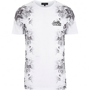 White Santa Cruz floral print t-shirt