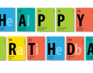 INSTANT DOWNLOAD Periodic Table Sci entist Happy Birthday ...